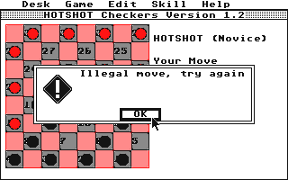 Hotshot Checkers atari screenshot